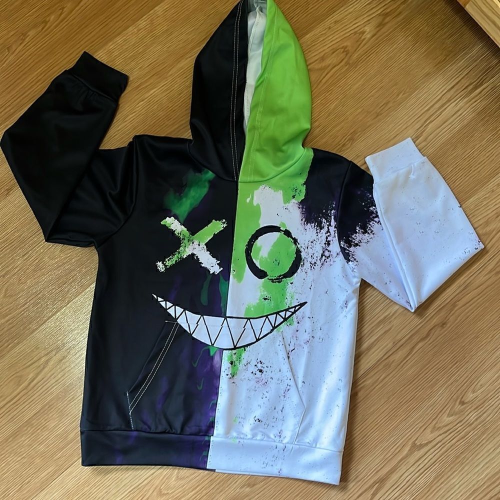 Funny Smiling 3 D Boys Casual Pullover